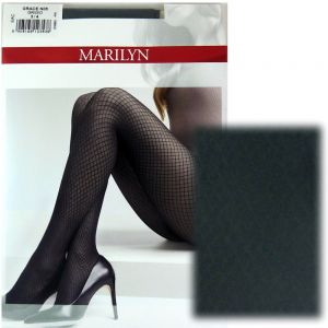 Marilyn GRACE N05 R3/4 rajstopy romby black